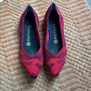 Rothy's Red Flats Classic Loafers